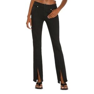 Frame Jeans Mini Boot Slit Film Noir Cut Off Waist Size 31
